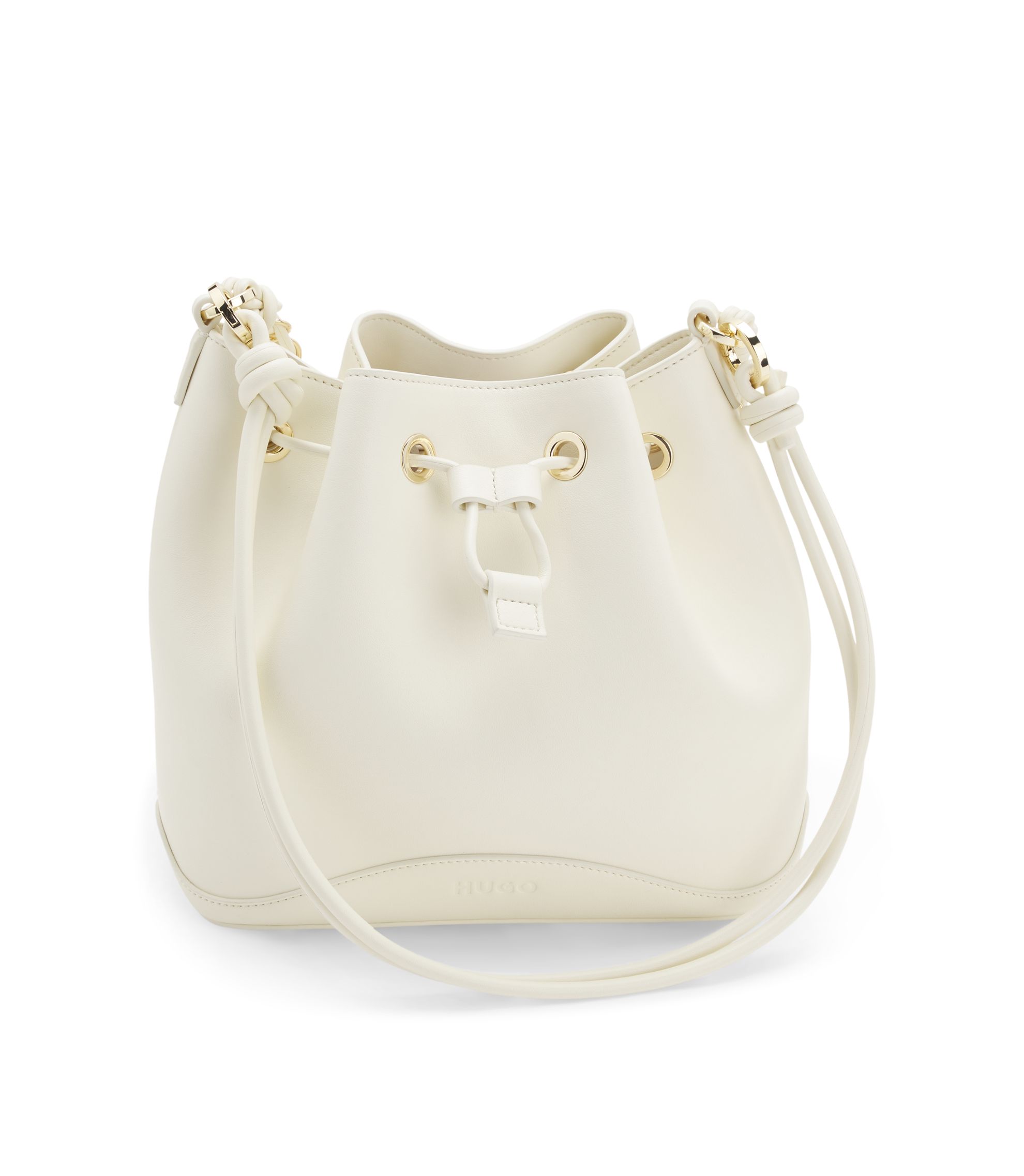 Beuteltasche aus Kunstleder mit zwei Riemchen