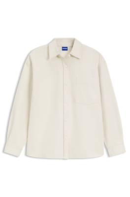 Oversized-fit blouse in cotton twill 1