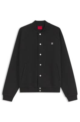 Interlock-jersey bomber jacket with stacked-logo trim 4
