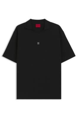 Hugo Structured cotton-blend polo shirt with Johnny collar pikéer herr – bild 4