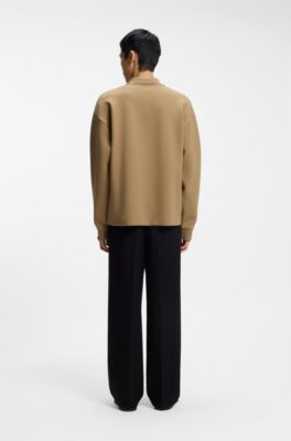 Hugo Structured cotton-blend sweatshirt with polo collar herr – bild 3