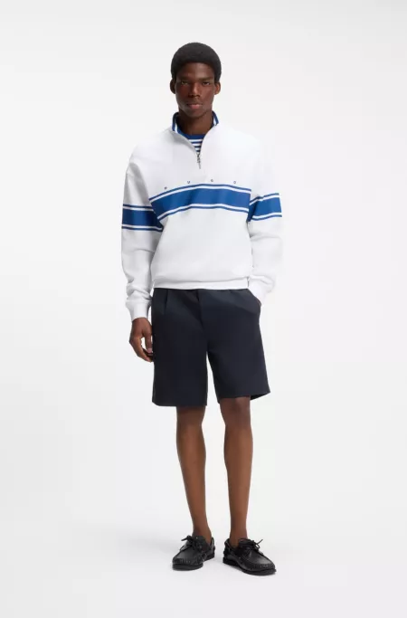 Straight-fit chino shorts in mercerised cotton