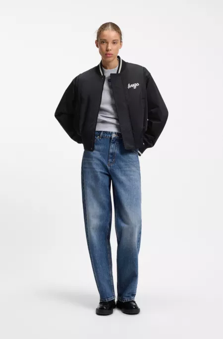 College-Blouson aus Satin mit komfortabler Wattierung