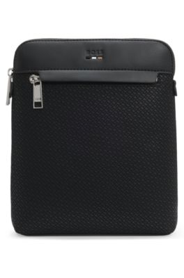 Envelope bag with monogram pattern, Black