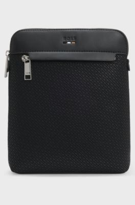 Envelope bag with monogram pattern, Black