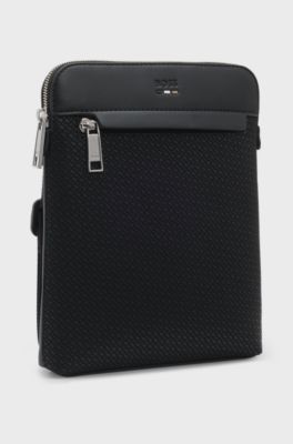 Envelope bag with monogram pattern, Black