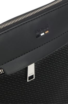 BOSS - エンベロープバッグ モノグラムパターン - ブラック