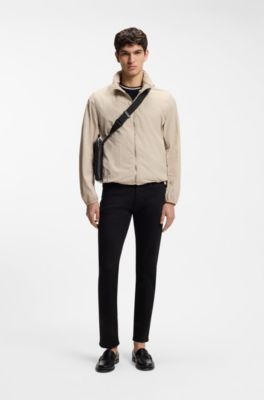 Borsa a busta con motivo monogramma, Nero