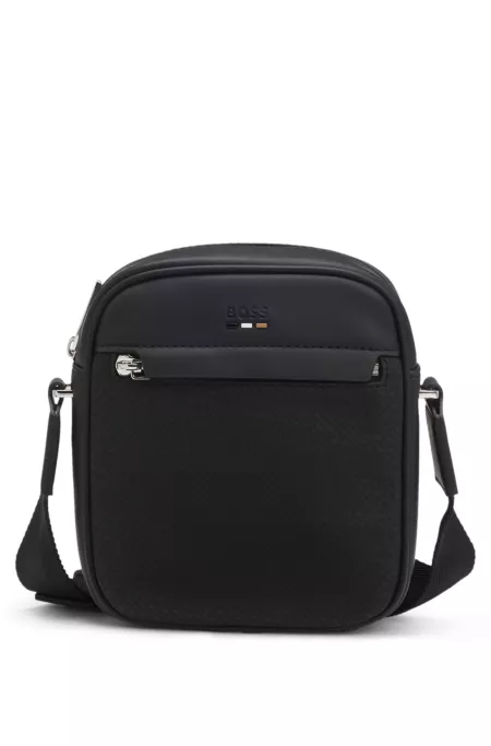 Reporter bag with monogram details