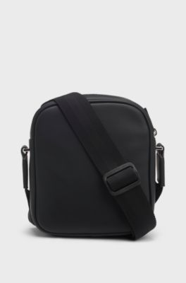 Reporter bag with monogram details, Black