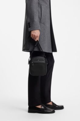 Reporter bag with monogram details, Black