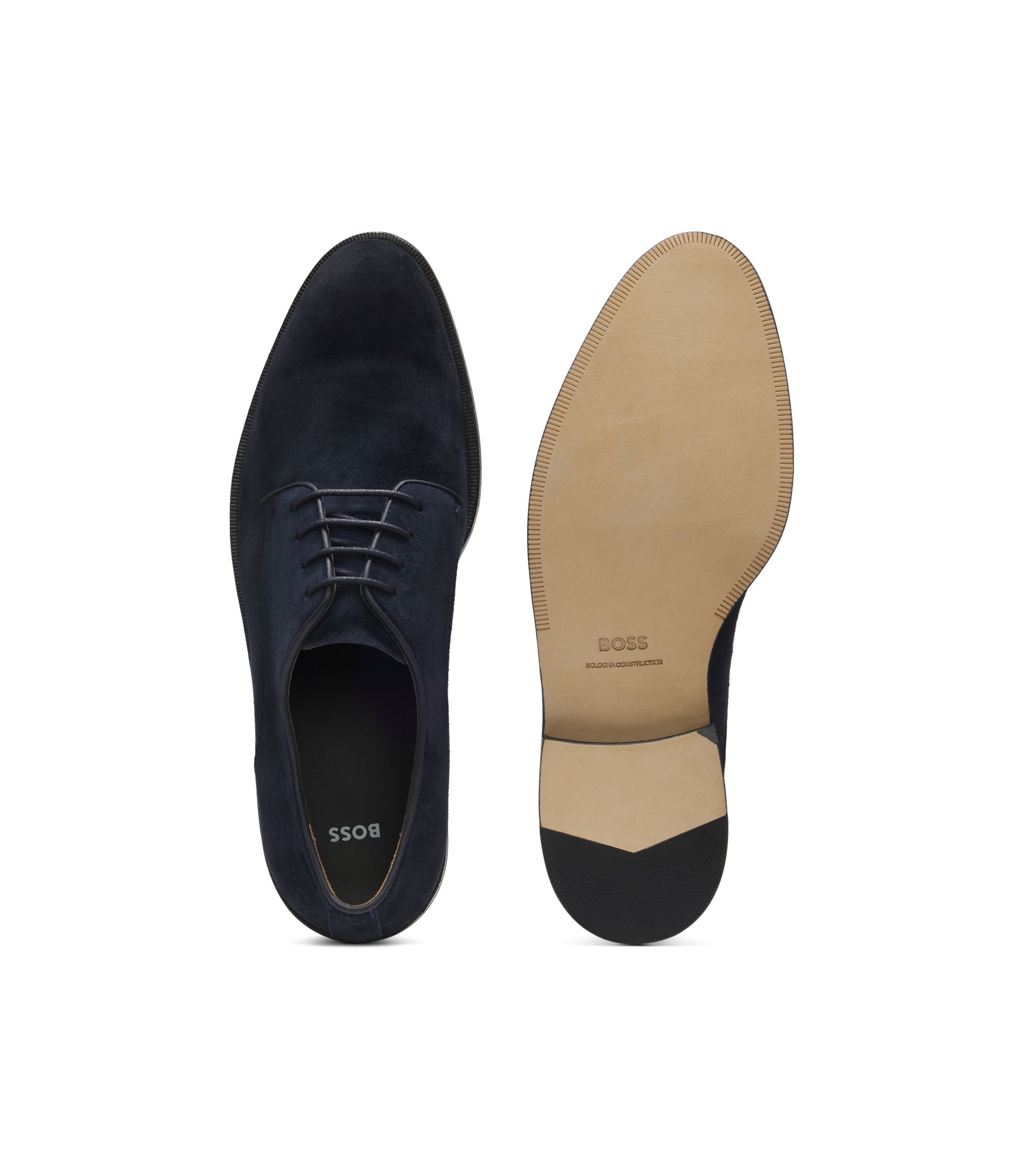 Hugo Boss Navy Leather Derby Lace-Up Shoes CLASSIC_SOKO_KE | HUGO BOSS Men main image 4
