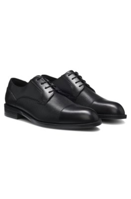 Boss Cap-toe Derby shoes in leather
