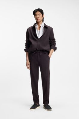 Scarpe da barca in pelle scamosciata con suola a contrasto, Grigio scuro