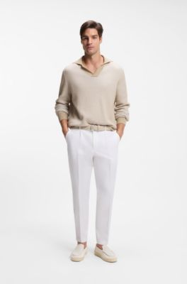 Espadrilles van su&egrave;de met tussenzool van jute, Wit