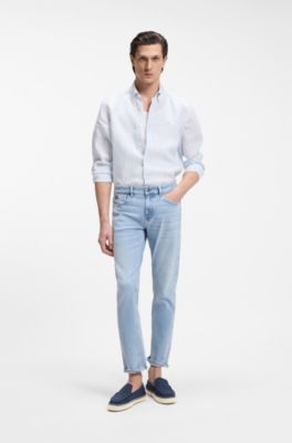 Espadrilles van su&egrave;de met tussenzool van jute, Donkerblauw