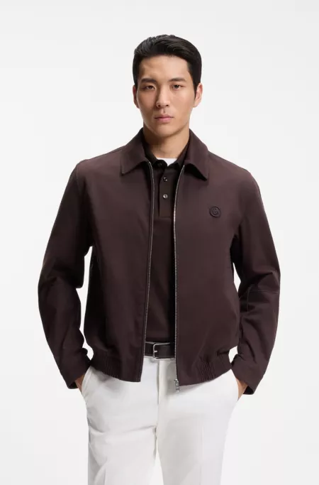 Cazadora repelente al agua con insignia con monograma Double B