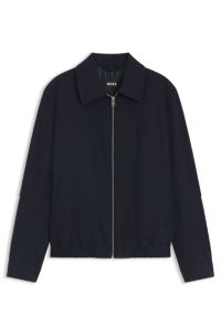 Waterafstotend jack met Double B-monogram-badge, Donkerblauw