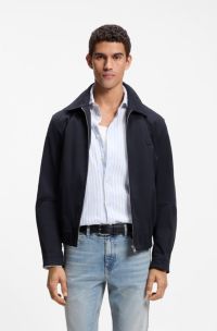 Waterafstotend jack met Double B-monogram-badge, Donkerblauw