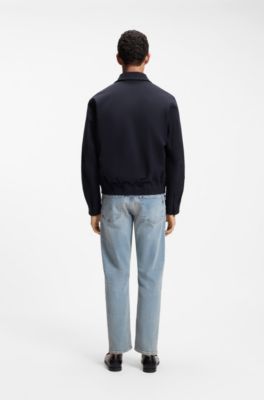 Water-repellent jacket with Double B monogram badge, Dark Blue