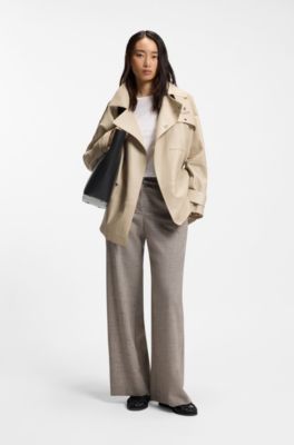 Cabas en cuir grain&eacute; avec monogramme Double B, Noir