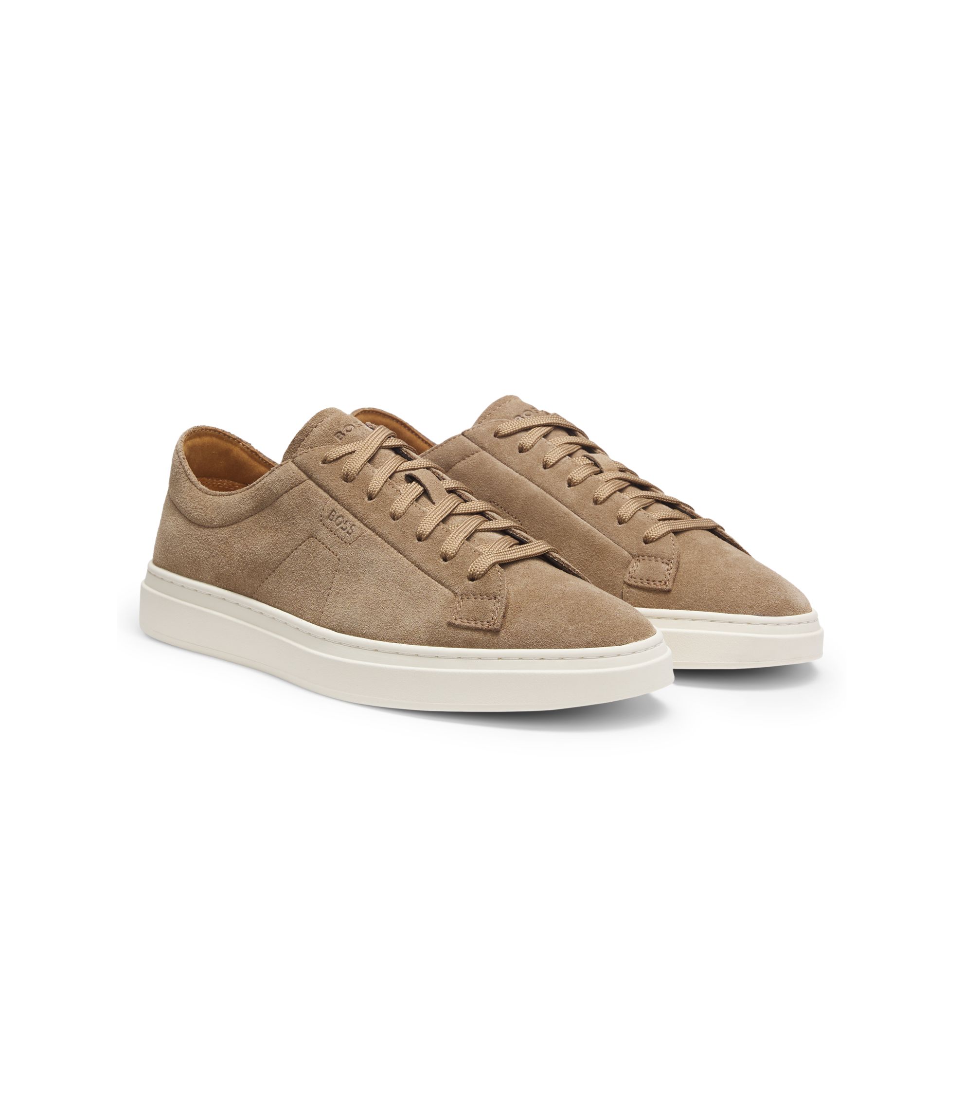 Sneakers aus Veloursleder mit Logo-Prägung