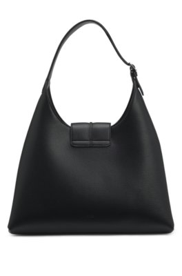 Boss Grained hobo bag with Double B monogram axelremsväskor dam – bild 3