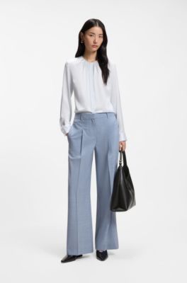 Grained hobo bag with Double B monogram, Black