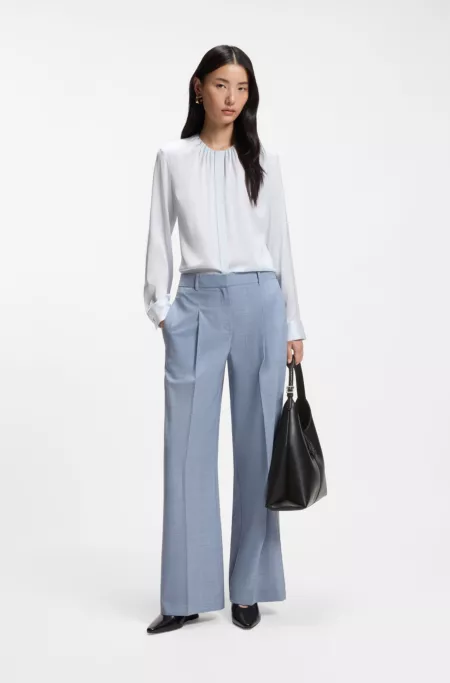 Grained hobo bag with Double B monogram