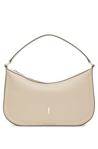 Ariell hobo bag in leather, Light Beige