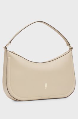 Borsa hobo Ariell in pelle, Beige chiaro