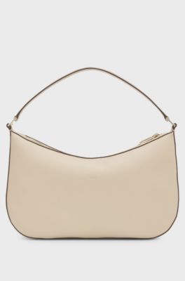 Borsa hobo Ariell in pelle, Beige chiaro