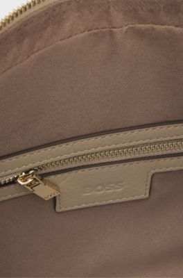 Ariell hobo bag in leather, Light Beige