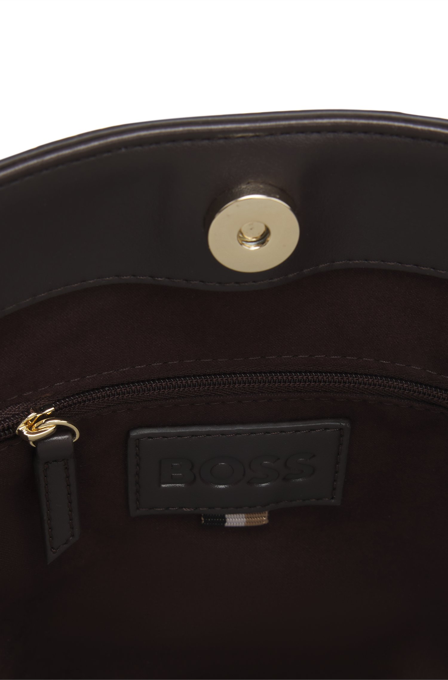 Boss Woven-effect bucket bag with Double B monogram handväskor & axelremsväskor dam – bild 5