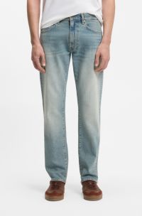 Jean Slim en denim stretch bleu BOSS BY BECKHAM, bleu clair