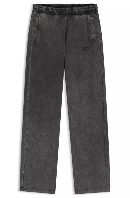 Wide-leg jogpants in soft cotton blend
