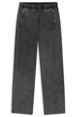 Wide-leg jogpants in soft cotton blend