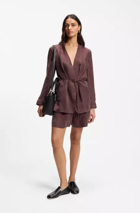 BOSS Revers small leather tote bag with belt detail