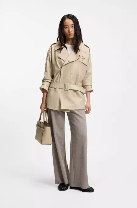 BOSS Revers small leather tote bag with belt detail