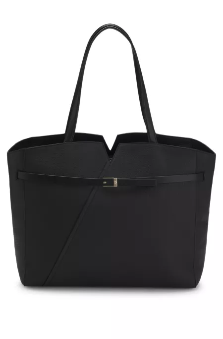 BOSS Revers tote bag in leather with belt detail