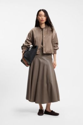 BOSS Revers レザー トートバッグ ベルトディテール, ブラック