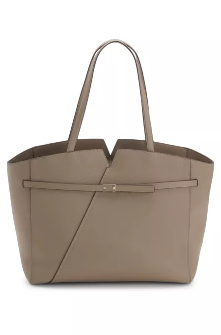 BOSS Revers Tote Bag aus Leder mit Gürtel-Detail