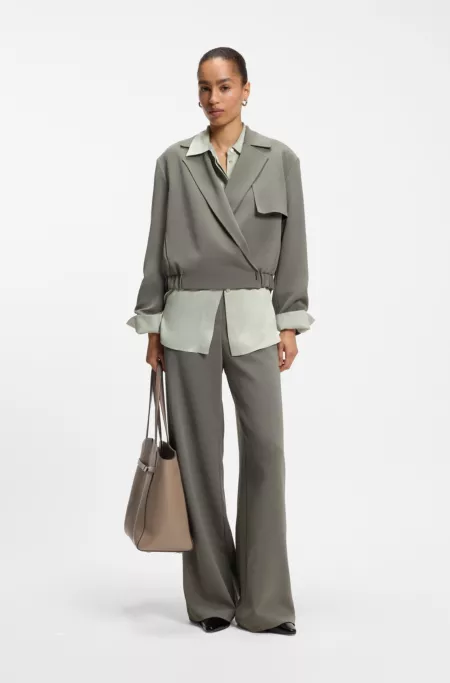 BOSS Revers Tote Bag aus Leder mit Gürtel-Detail