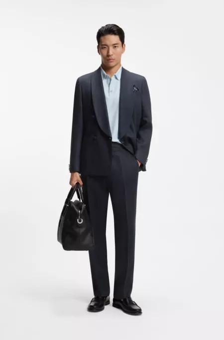 Pantalones relaxed fit de lino con pinzas delanteras