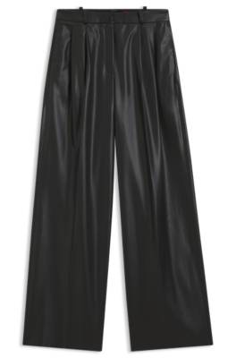 Hugo Regular-fit trousers in faux leather skinnbyxor dam – bild 4