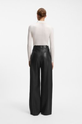 Hugo Regular-fit trousers in faux leather skinnbyxor dam – bild 2