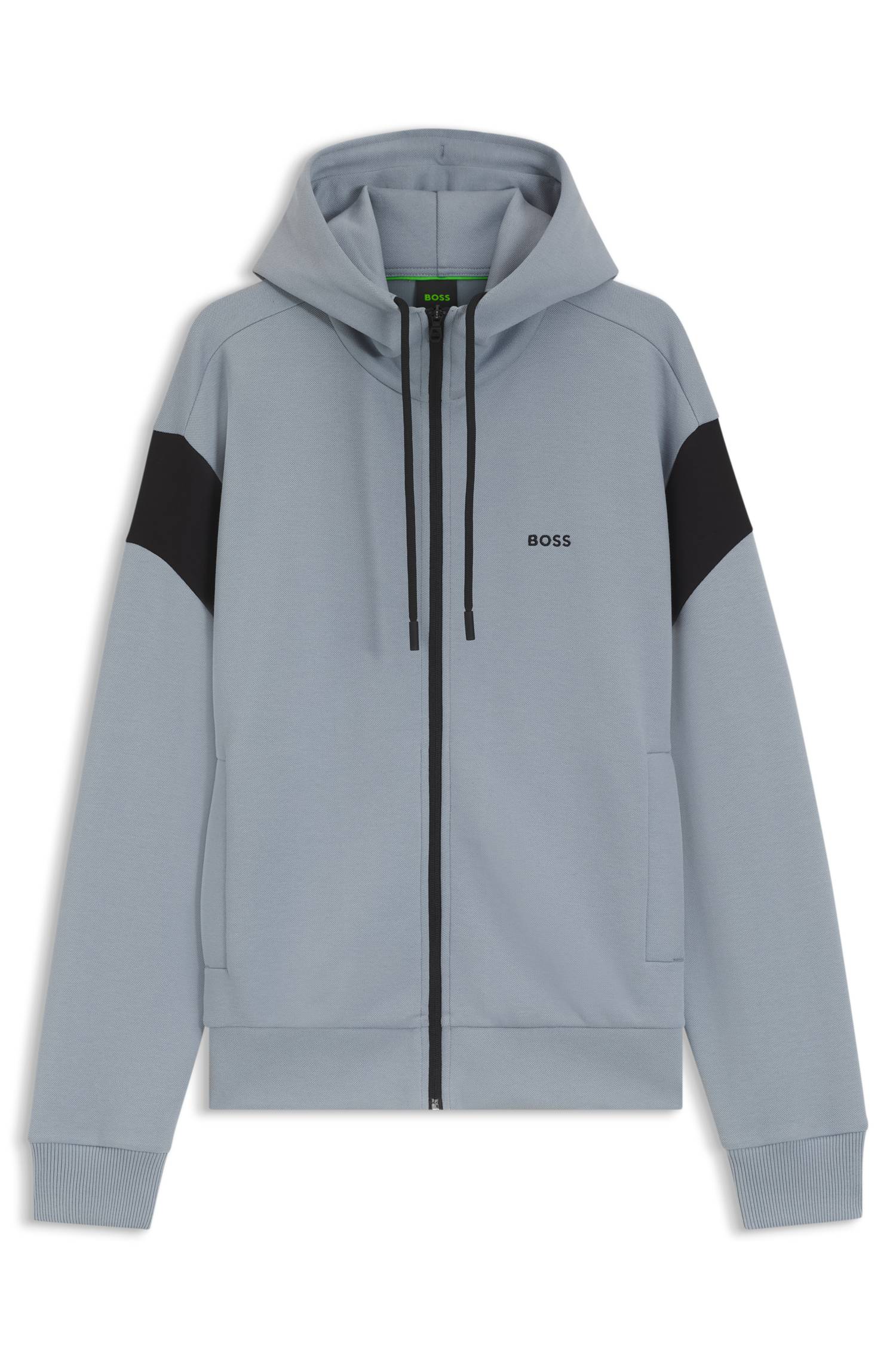 Boss Regular-fit zip-up sweatshirt in spacer piqué herr – bild 4