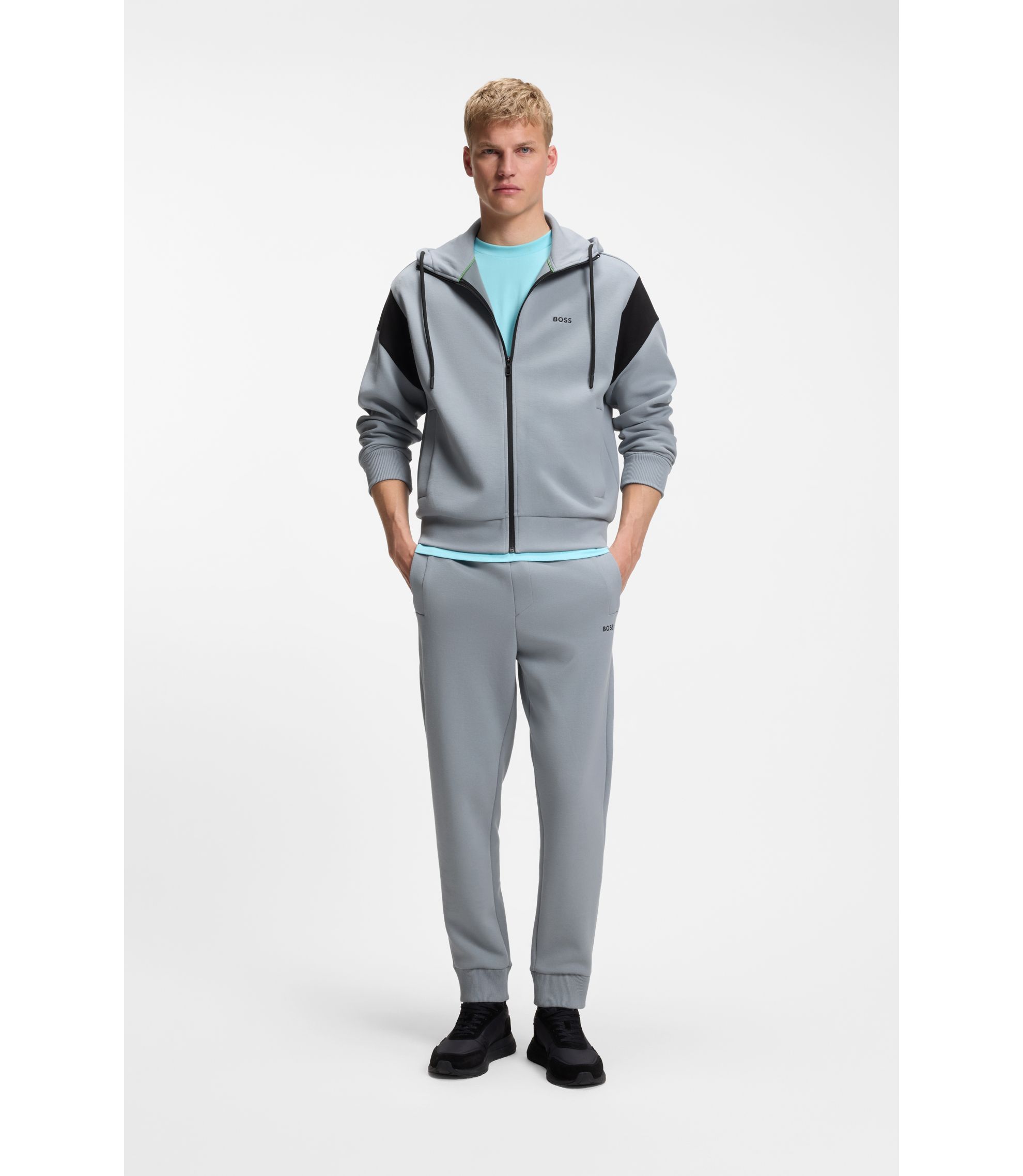 ジップアップ フーディ | グレー | HUGO BOSS