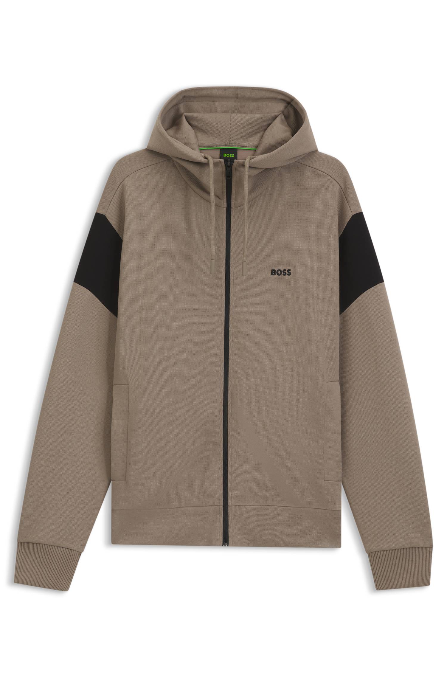Boss Regular-fit zip-up sweatshirt in spacer piqué herr – bild 4