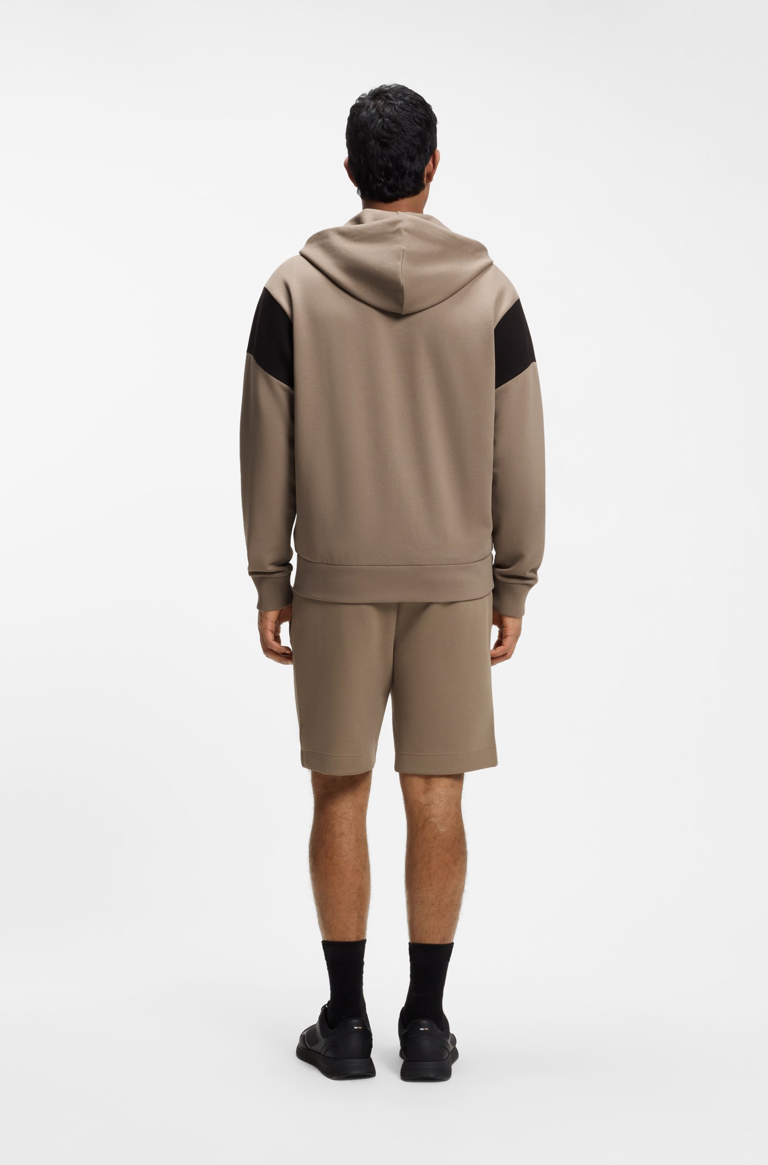 Boss Regular-fit zip-up sweatshirt in spacer piqué herr – bild 3
